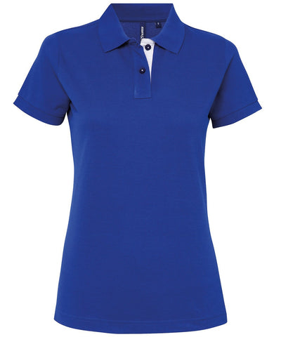Asquith & Fox Ladies Contrast Polo Shirt - Equine Designs